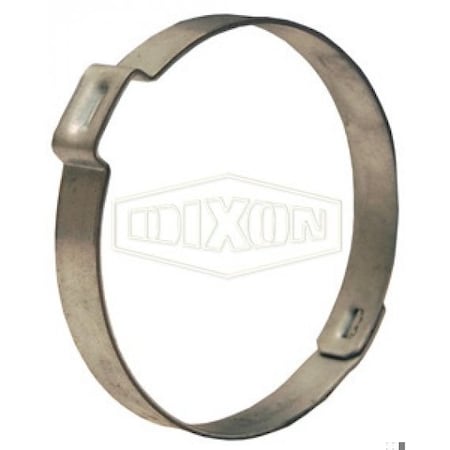 Dixon Single Ear Pinch-On Clamp, 1-15/16 in Nominal, 1.847 Closed dia x 1.969 Open dia x 0.03 in Thick, St 500